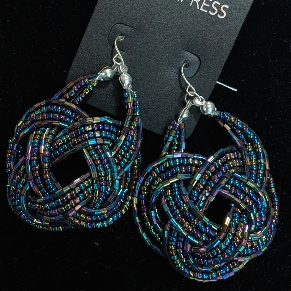 LA express Iridescent Beaded‎ Earrings